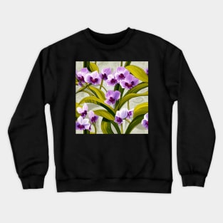 Orchid mural Art Crewneck Sweatshirt